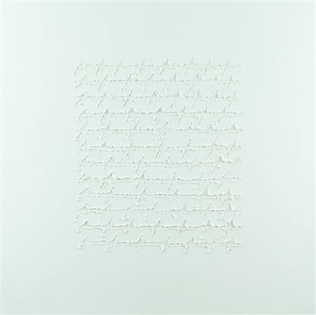 Alfredo Rapetti olio su tela, 2010 "Lettera bianca", cm 60x60 F.to al retro...