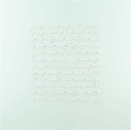 Alfredo Rapetti olio su tela, 2010 "Lettera bianca", cm 60x60 F.to al retro...