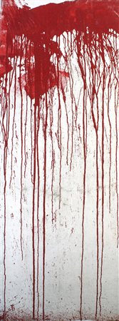 Hermann Nitsch pittura murale su juta, 1984 "La pittura dell' O.M. Theater",...