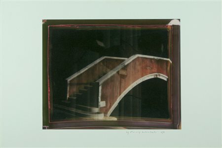 Maurizio Galimberti pigmenti su cartoncino "Ponte sogno", cm 41x32 F.to e...