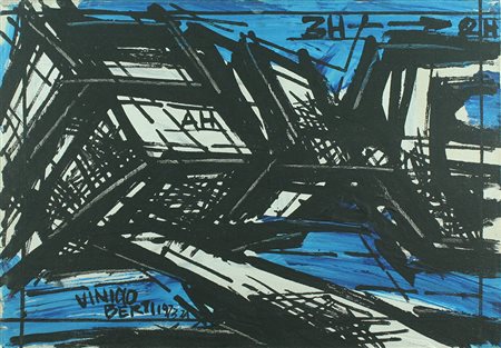 Vinicio Berti acrilico su tela senza titolo, cm 40x60 Dichiarazione di...