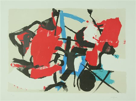 Afro litografia a colori senza titolo, cm 51x66 F.to in b a dx Opera...