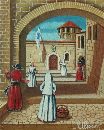 Ulisse olio su tavola, 2015 "Il cestino", cm 16x20 Certificato di garanzia ed...