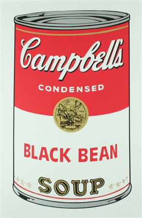 Andy Warhol offset "Campbell", cm 89x59 Timbro Sunday B. Morning Editore al...