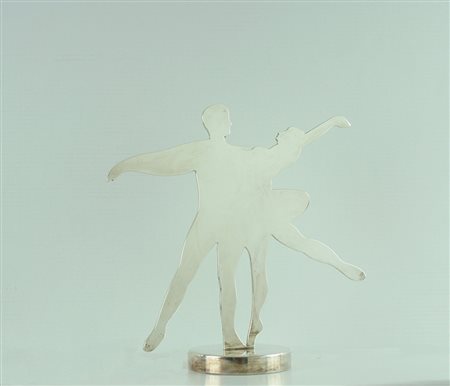 Marco Lodola scultura in argento1000, 2007 "Doppio arabesque", cm 36x37x14...