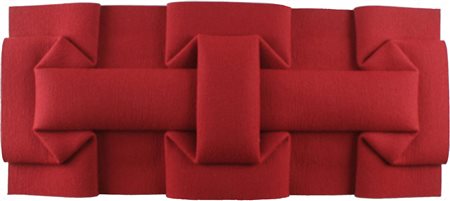 Max Weber opera in feltro racchiusa in teca, 2012 senza titolo, cm 36x86...