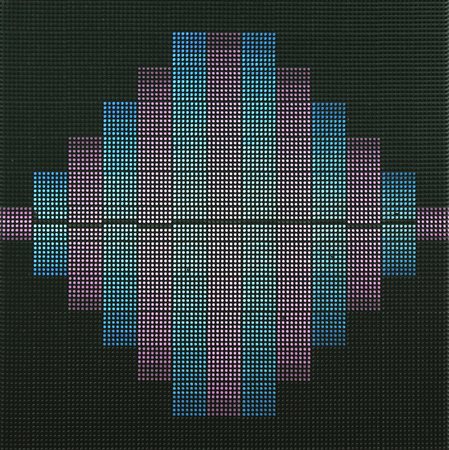 Franco Costalonga cilindretti in plastica senza titolo, cm 51x51 F.to e...