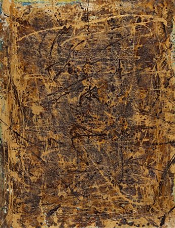 GIUSEPPE ALLOSIA 1910 - 1983 Battaglia di topi, 1952 Tecnica mista su tela,...