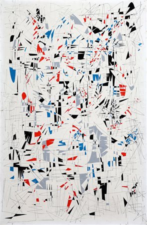 EDOARDO GIORDANO 1904 - 1974 Senza titolo, 1955 Tecnica mista su tela, cm....