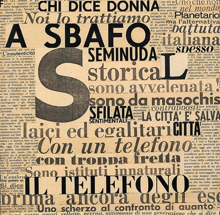 NANNI BALESTRINI 1935 Centrato n. 8, 1964 Collage su carta, cm. 22,5 x 22,5...