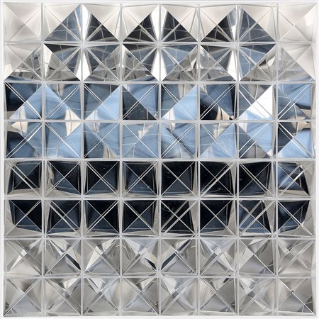 ALDO BOSCHIN 1942 S.C.S Illusario, 1977 Assemblaggio, 64 cubi in plexiglass...