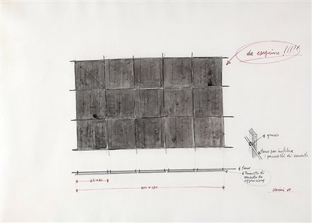 GIUSEPPE UNCINI 1928 - 2008 Senza titolo, 1960 Tecnica mista su carta, cm. 50...