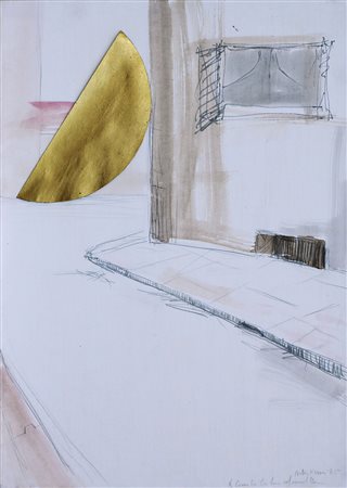 ARTURO VERMI 1928 - 1988 E' caduta la luna sul monte Bue, 1975 Tecnica mista...