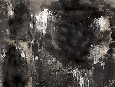 ARCANGELO 1956 Poeti - filosofi, 1987 Tecnica mista su tela, cm. 80 x 105...