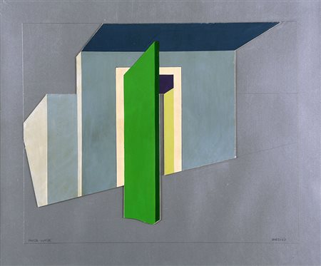 GIANFRANCO PARDI 1933 - 2012 Porta verde, 1967 Smalti su tavola su...