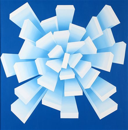 PAOLO MINOLI 1942 - 2004 Ricerca spazio prospettico, 1969 Olio su tela, cm....