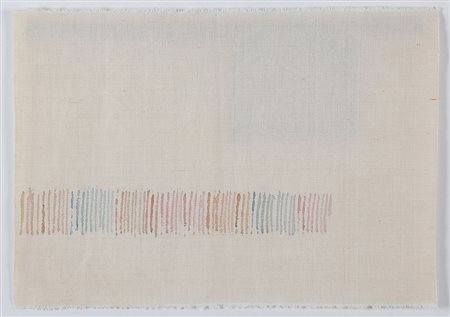 GIORGIO GRIFFA 1936 69 linee verticali, 1972 Acrilico su tela, cm. 31 x 45,5...