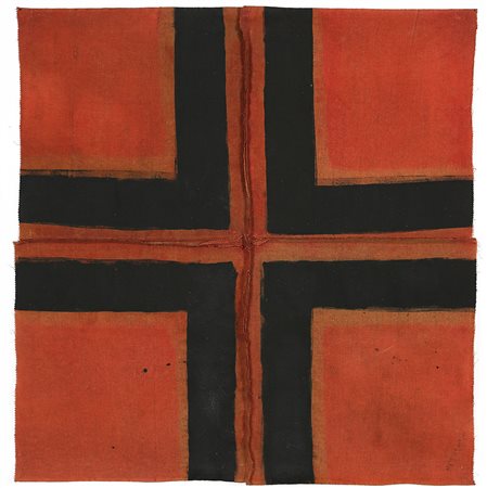 NOEL DOLLA 1945 Senza titolo, 1974 Olio e cuciture su tela, cm. 97 x 94...