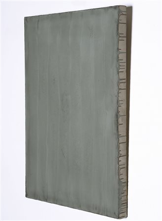 ENZO CACCIOLA 1945 23 - 11 - 1975, 1975 Cemento su tela, 87 x 60 Firmato e...