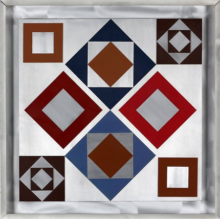 ENZO CACCIOLA 1945 10 agosto 1971, 1971 Smalto su alluminio in rilievo, cm....