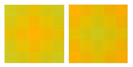 JORRIT TORNQUIST 1938 Opus 421 a + b, 1971 Acrilico su tela, cm. 20 x 20...