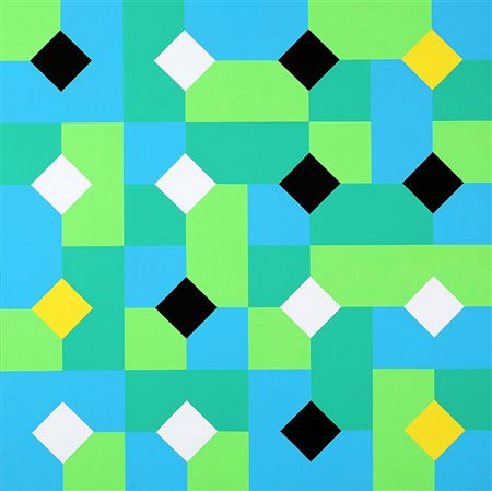 BRUNO MUNARI 1907 - 1998 Colori nella curva di Peano, 1995 Acrilico su tela,...