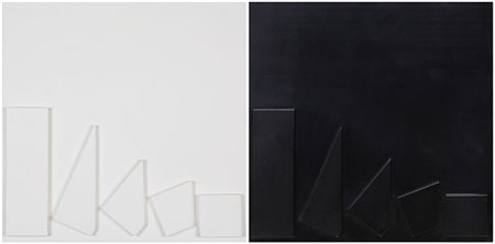 MARCELLO MORANDINI 1940 Senza titolo, anni '70 (dittico) Scultura in legno,...