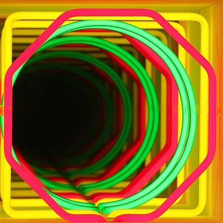 PAOLO SCIRPA 1934 Espansione curva, n. VI, 1978 Assemblaggio, legno + neon...