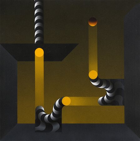 JULIO LE PARC 1928 Modulation 742, 1985 Acrilico su tela, cm. 80 x 80 Firmato...