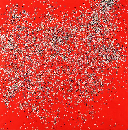 TANO FESTA 1938 - 1988 Senza titolo, 1987 Acrilico e coriandoli su tela, cm....