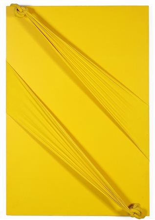 JORGE EIELSON 1924 - 2006 Quipus 31 A-2, 1966/71 Acrilico e tela (2 nodi) su...