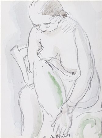 CRISTOFORO DE AMICIS (1902-1987)Senza Titolo Tecnica mista su cartaCm...