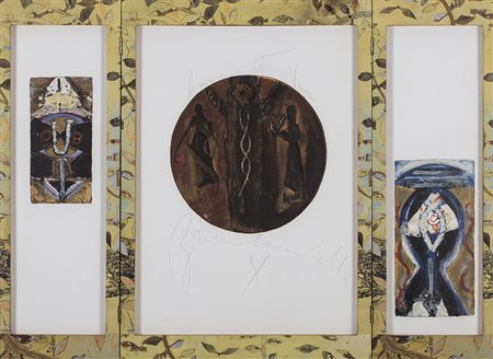 BRUNO CECCOBELLI (1952)Animo et vera, 1991 Multiplo su tavolaCm 65x90Firma e...