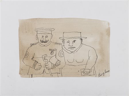 FRANZ BORGHESE (1941-2005)Senza Titolo China su cartoncinoCm 23x30,5Firma al...