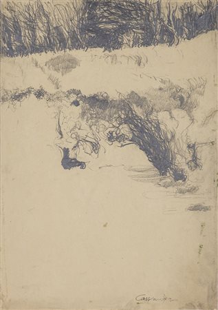 GIANCARLO CAZZANIGA (1930-2013)Senza Titolo Tecnica mista su carta intelataCm...