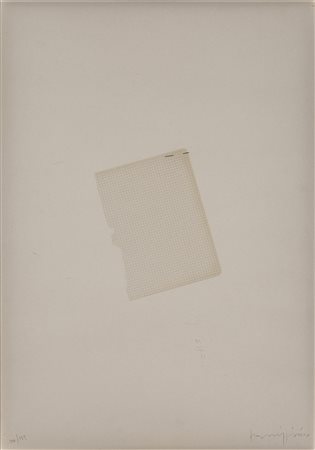 CLAUDIO PARMIGGIANI (1943)Senza Titolo, 1970 Spillo e carta quadrettata...