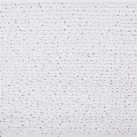 PAOLO MASI (1933)Senza Titolo, 1976 Grafite e fori su cartone in teca di...