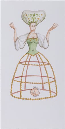 VANNI CUOGHI (1966)L'idea prigioniera, 2008 Tecnica mista su cartoncinoCm...