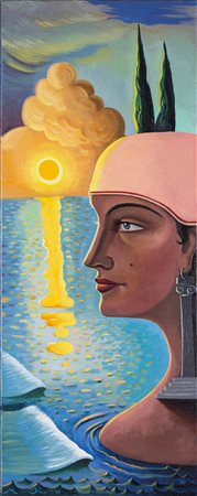 MILAN KUNC (1944)Club Mediteran&eacute;e, 1988 Olio su telaCm 122x68Firma,...