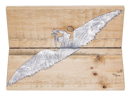 MARIO CEROLI (1938)L'angelo vendicatore, 1997 Multiplo in legno e profilo di...