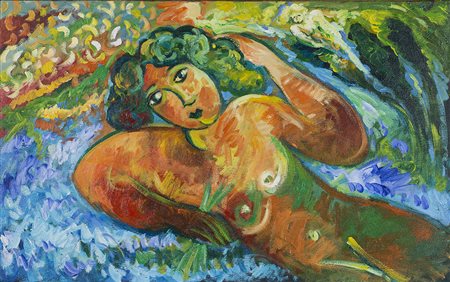 MIMMO GERMAN&Agrave;' (1944-1992)Senza Titolo, 1988 Olio su telaCm 50x80Firma...