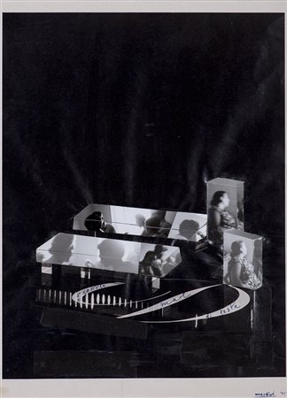 STELIO MARIA MARTINI (1934)Mal di testa, 1975 Tecnica mista e collage su...