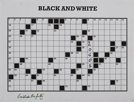 MICHELE PERFETTI (1931)Logos Acrilici su telaCm 30x40Firma al fronteOpera...