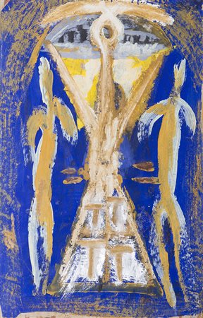 BRUNO CECCOBELLI (1952)Senza Titolo, 1988 Tecnica mista su cartoncinoCm...