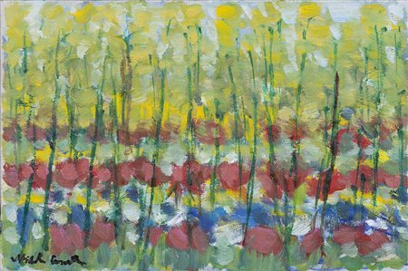 MICHELE CASCELLA (1892-1989)Alberi, 1985 Olio su telaCm 20x30Firma al...