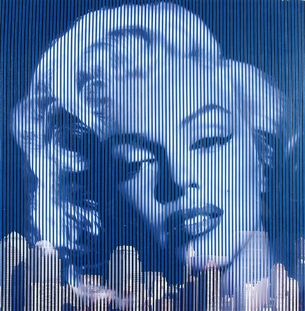 MALIPIERO (Brescia 1934) "Osmosi - Marilyn Monroe" 2013 Collage su cartoncino...