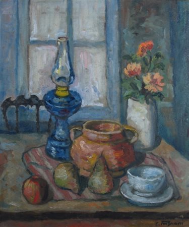 FERGNANI CORRADO (Viguzzolo d'Alessandria 1910 - Milano 1986) "Natura morta...