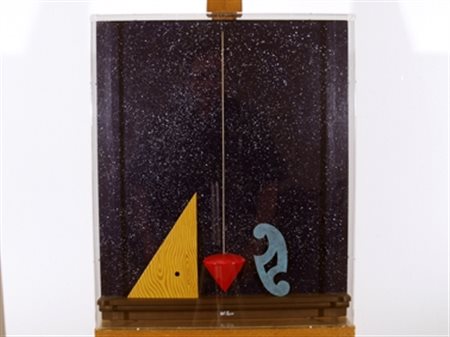 DEL PEZZO LUCIO (Napoli 1933) "Misura" Collage, colore acrilico, smalto su...