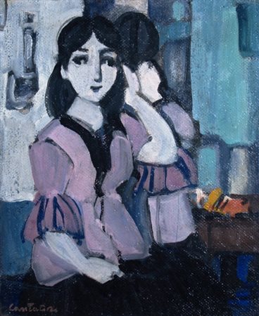 CANTATORE DOMENICO (Ruvo di Puglia 1906 - Parigi 1998) "Donna allo specchio"...