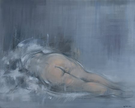 AJMONE GIUSEPPE (Carpignano Sesia 1923 - Romagnano Sesia 2005) "Il lenzuolo...